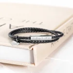 Custom Engraved Leather Bracelet 2